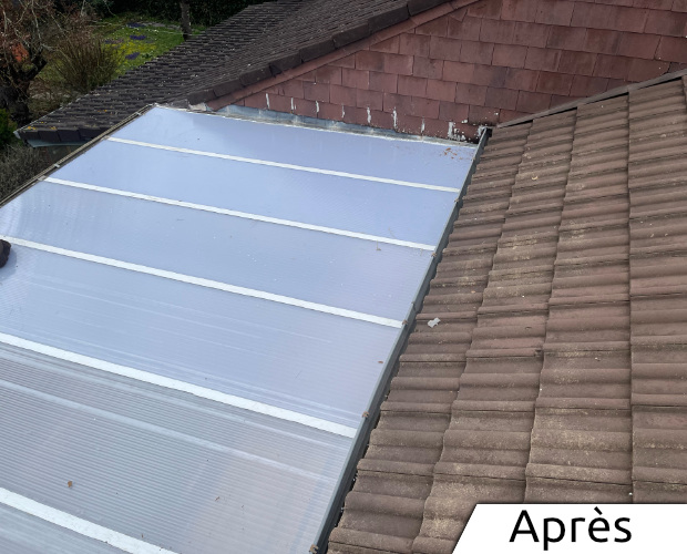 Remplacement des plaques de polycarbonate
